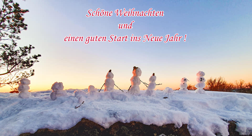 Schöne Weihnachten und einen guten Start ins neue Jahr