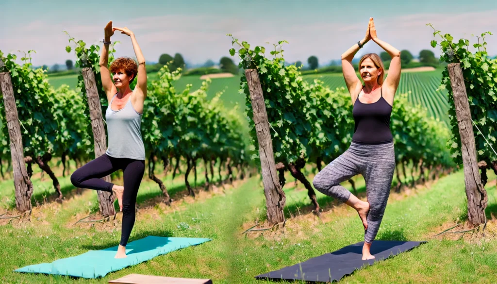 Erholung im Wellnesshotel in der Pfalz: Yoga in den Weinbergen