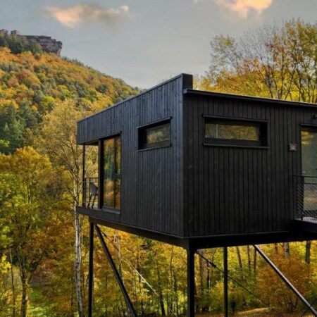 Bergchalet auf Stelzen - Tiny Ferienhaus für 4 Personen in der Natur